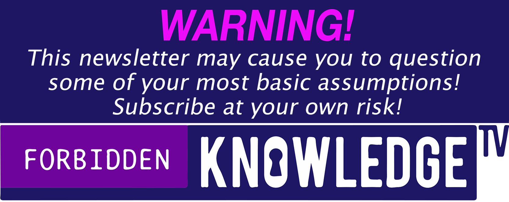 Warning- Email Subscribe Re-write Warning with Logo